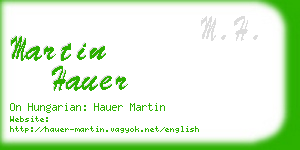 martin hauer business card